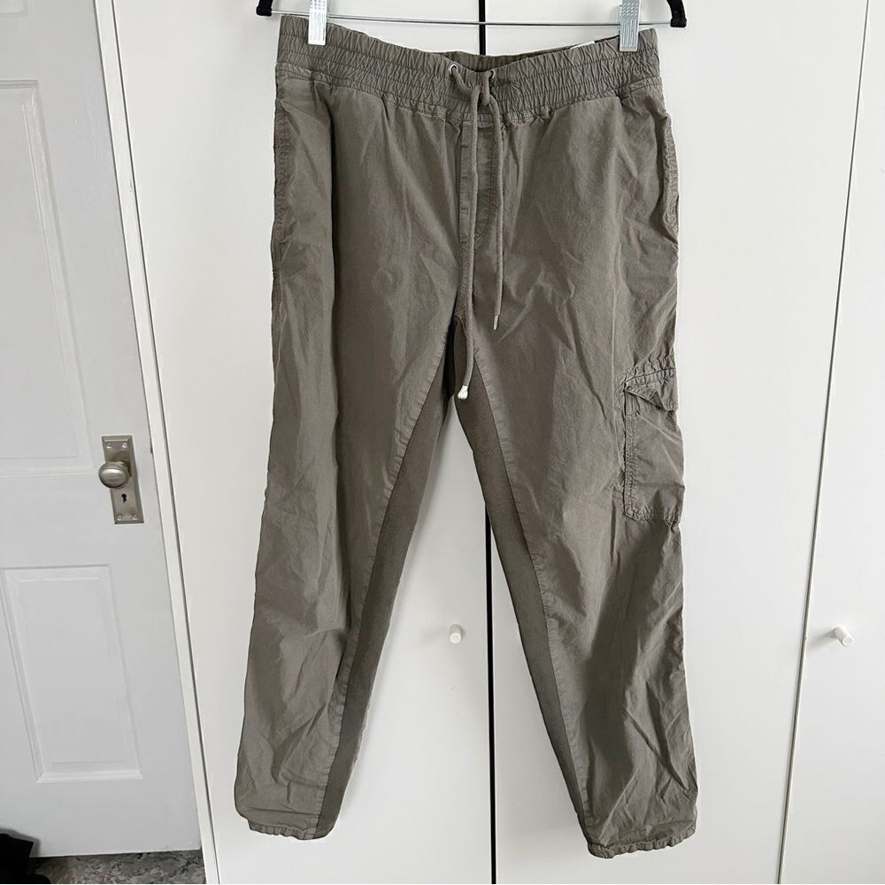 James Perse Mixed Media Parachute Pant in Artillery - Picture 2 of 7